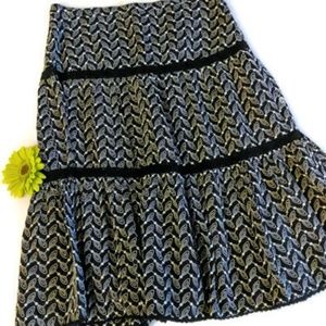 Style & Co. Black/ White Embroidered sz.12P #388